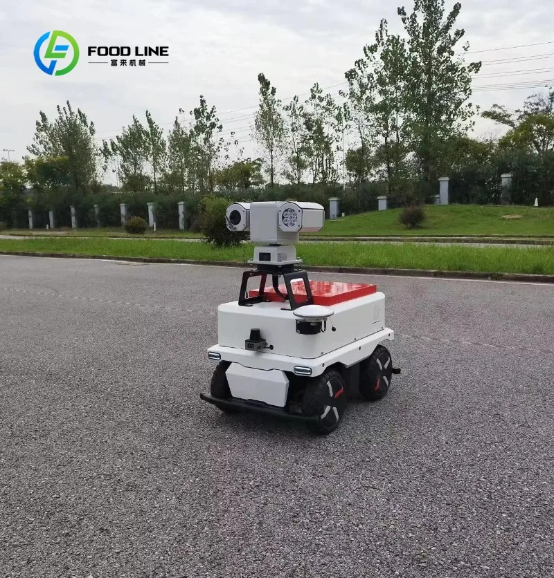 Robot di sicurezza personalizzato con piattaforma a ruote autonoma completa di pattuglia robot con telecomando per fotocamera - immagine 3