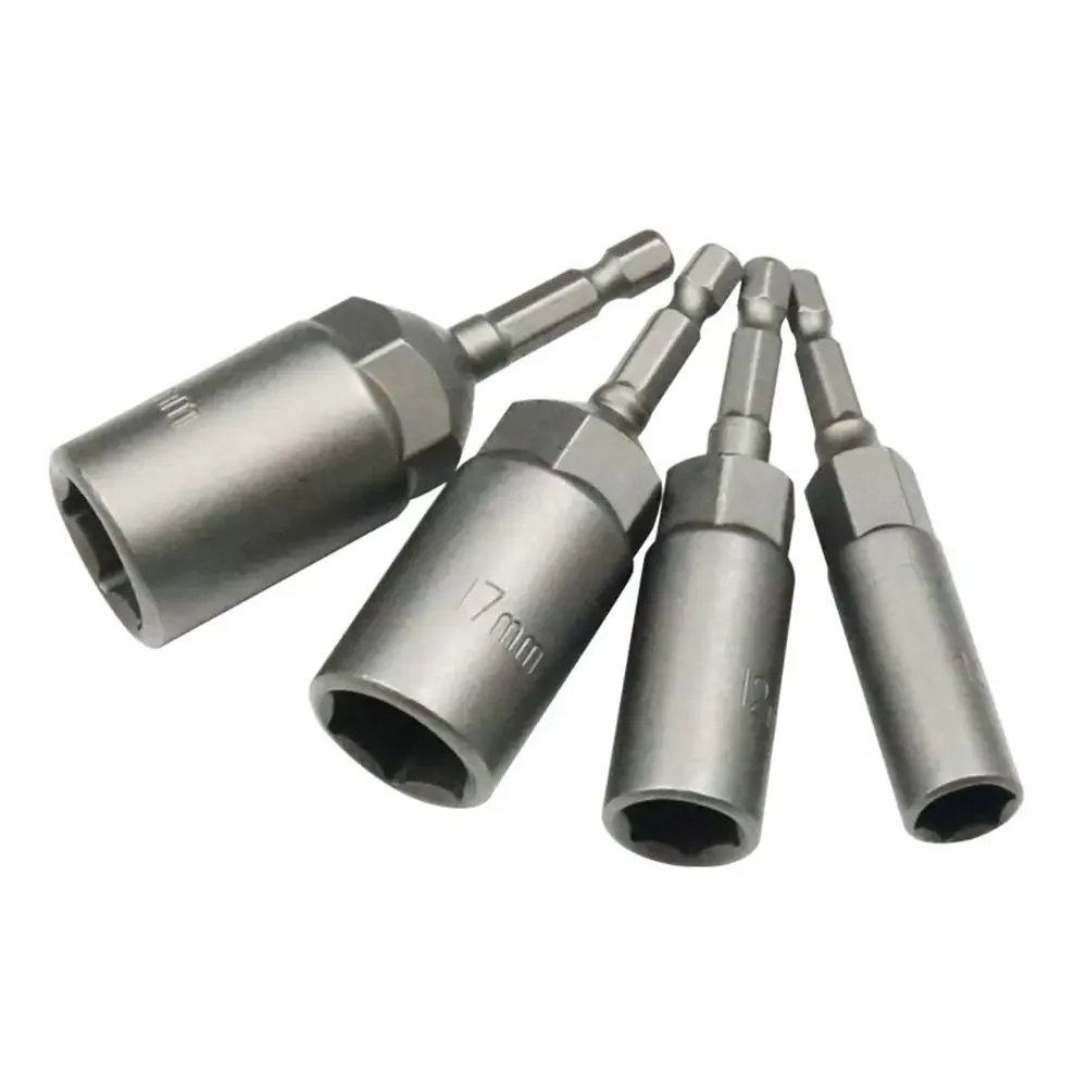 Krachtige 5.5mm-19mm Hex Socket Sleeve Nozzles Nut Driver Set Power Screwdriver Handle Tools Power Drills Impact Drivers 6