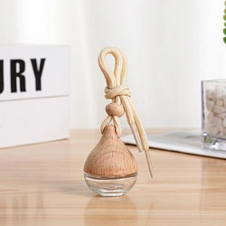 Black Square Cap Perfume Bottle Ornament for Essential Oil Diffusion (6ml E)