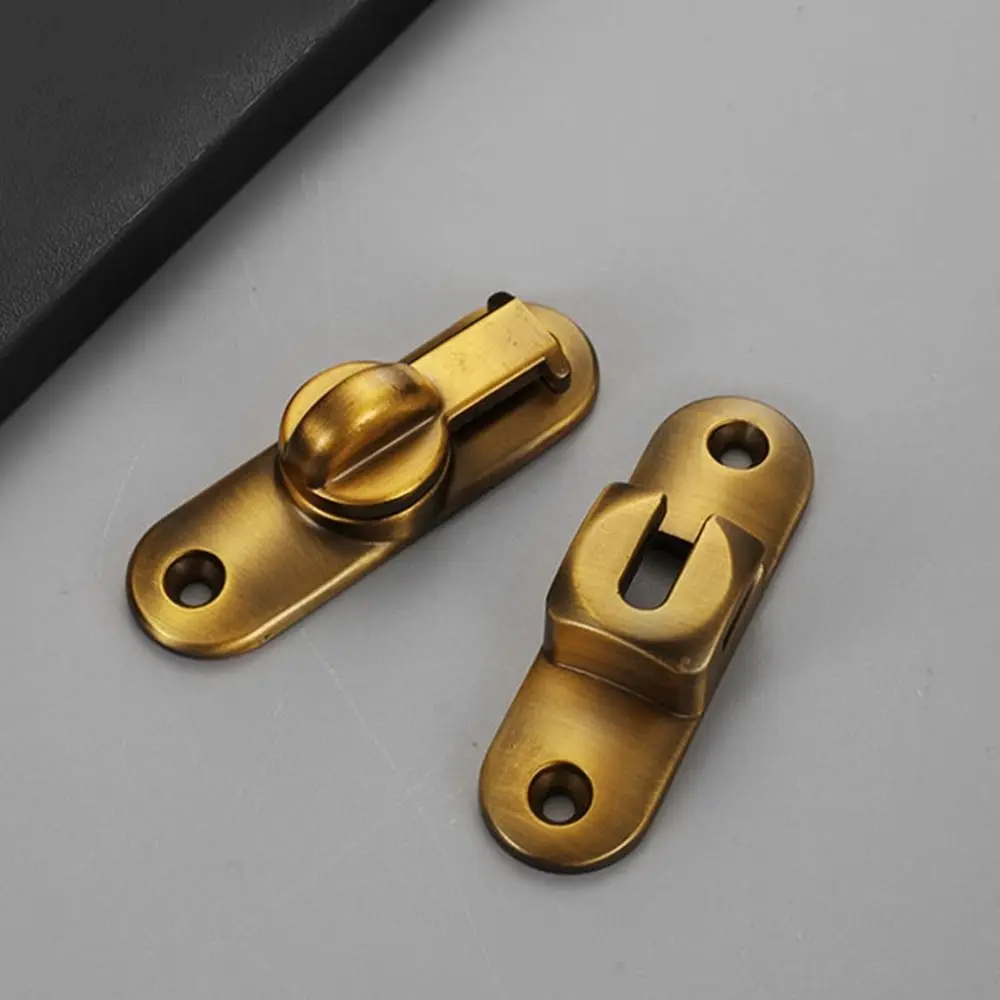 Door Latch 90&deg;/180&deg; Dual Purpose Anti-theft Buckle Sliding Door Latch Flat Lock Hasp Bolt Hardware Accessories