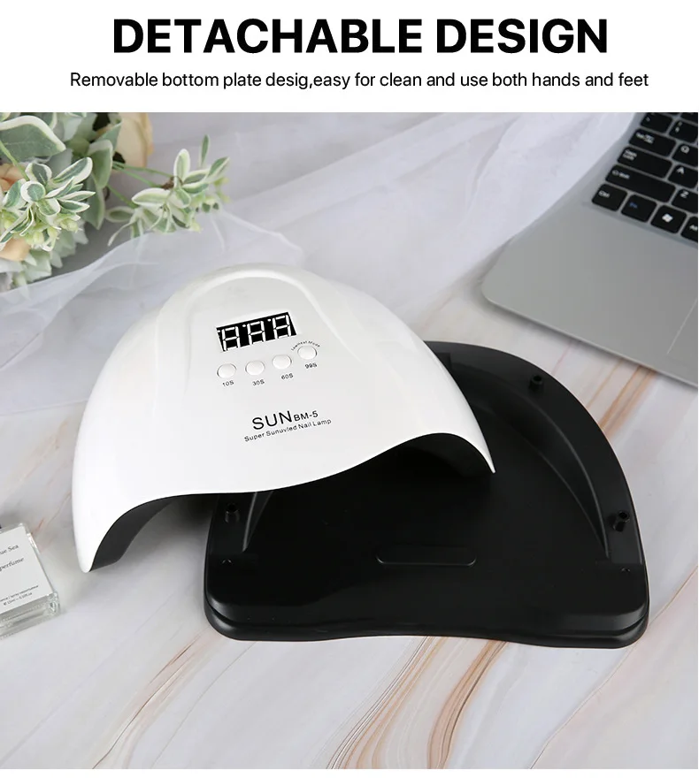 MAX UV 66 LEDs Nail Lamp for Manicure Gel Polish Drying Machine with Large LCD Touch 66LEDS Smart Nail Dryer 3