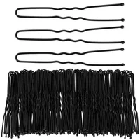 Pinces à cheveux noires en forme de U, 5/6/7cm, épingle à cheveux Invisible ondulée, coiffure, poignée en métal, Barrette, accessoires pour cheveux 4