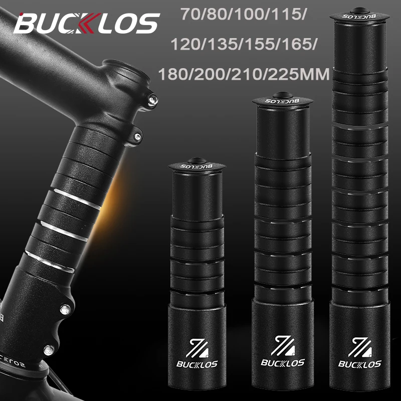 BUCKLOS Bicycle Stem Rise Up Aluminum Alloy Bicycle Handlebar Heighten Road Mountain Stem Height Adapter 70/80/100/120/180/210mm