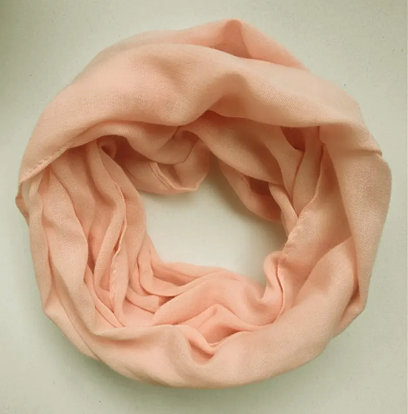 New Fashion Children Comfortable soft cotton Scarf Loop Kids Solid Infinity Scarves Baby Accessories