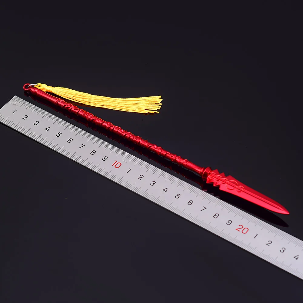 22cm Gae Bolg Fate/stay Night Lancer Weapon Unlimited Blade Works 22cm Anime Metal Katana Spear Weapon Model Gifts Toys for Boys 5