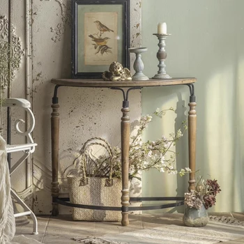 Consolle vintage di lusso Tavoli consolle di bellezza angolari romani shabby Console francese estetica Meuble Furniture Soggiorno