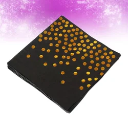 20pcs Dots Gold Dot Birthday Napkins Party Tissue Napkin Dots Pattern Paper Napkin Disposable Beautiful Napkin Tissue