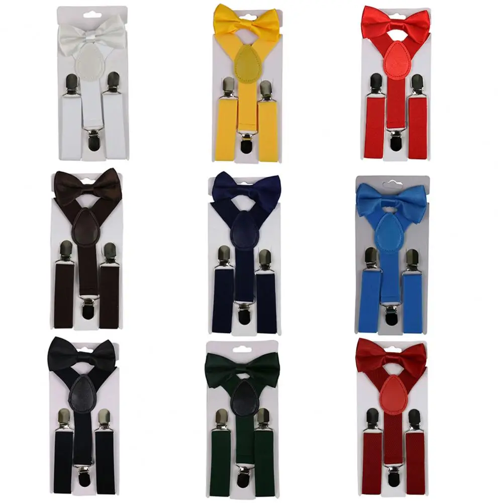 

Kids Suspender Tie Y-Shap Mens Women Boys Girls Baby Adjustable Suspender Bow-knot Tie Shirt Braces Butterfly Belt Bow Tie