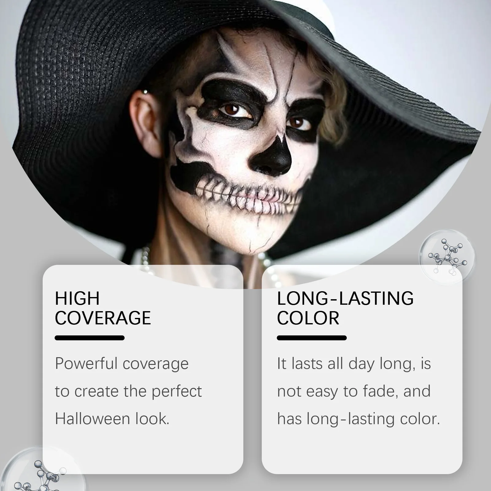 Halloween Party Quick-Dry Face Paint - Face Paint Foundation for Makeup, Clown Looks & Colorful Body Art