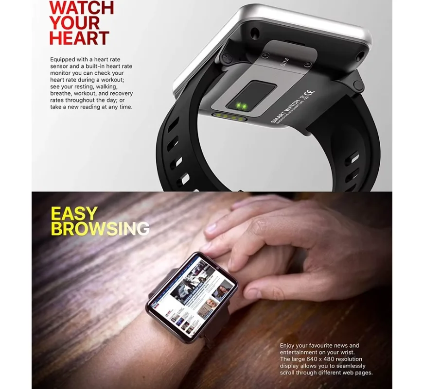 2025 DM100 4G ����Ʈ �ð� 2.86 HD ��ġ ��ũ�� MTK6739 ���� �ھ� 32GB + 2700mAh ��� ī�޶� GPS �������� ��� Smartwatch