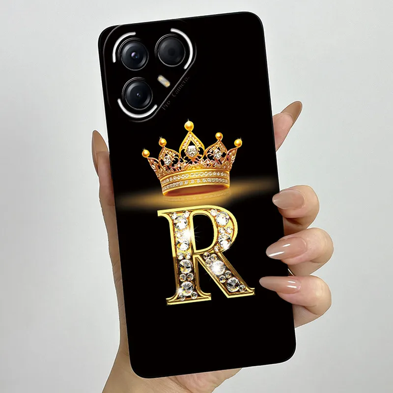 Luxury Crown Letter Silicone Soft Phone Case - Shockproof Back Cover
