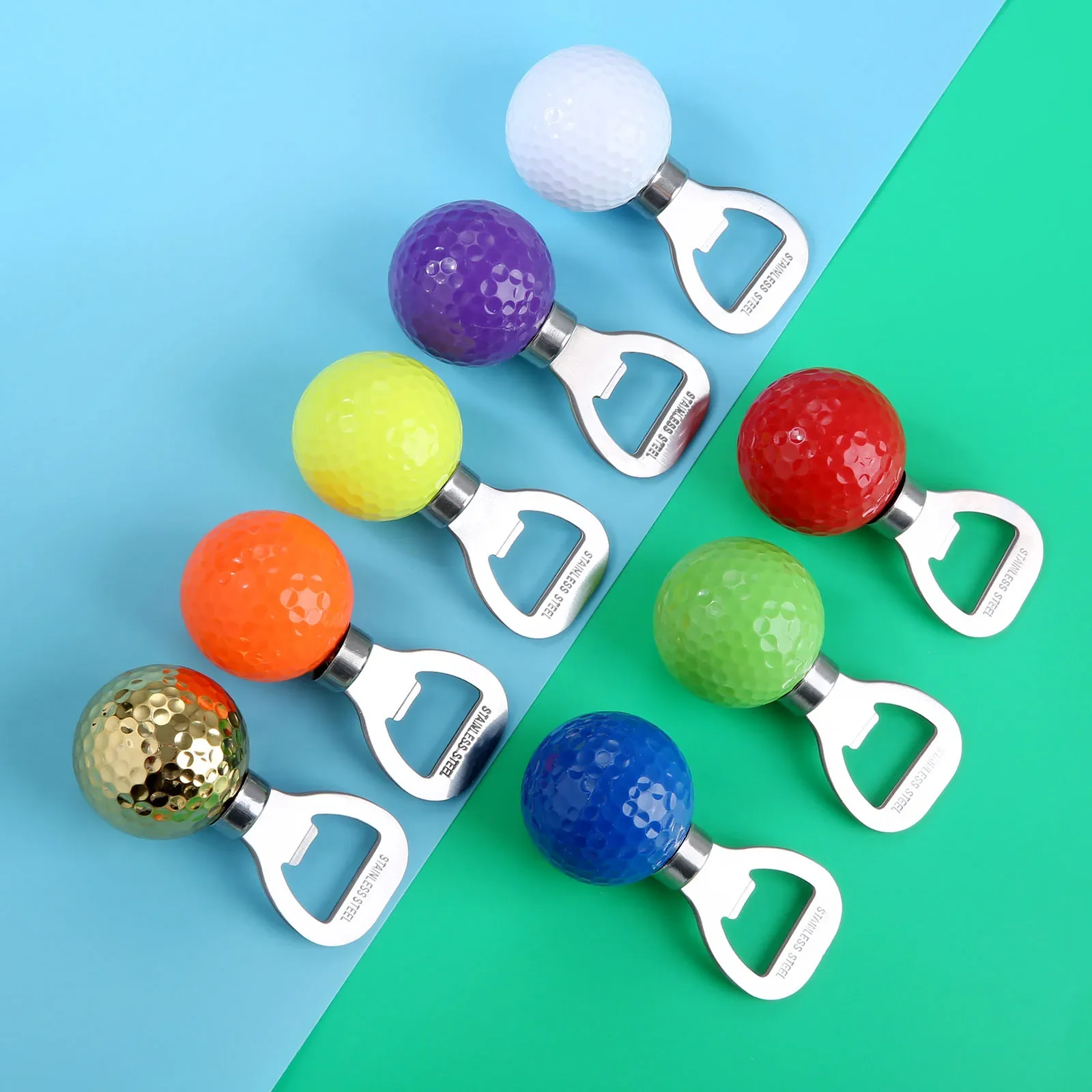 1 Pc Stainless Steel Golf Ball-Shaped Bottle Opener Novelty Corkscrew Wine And Beer Opener Golfer Practice Golf Training Aids 2