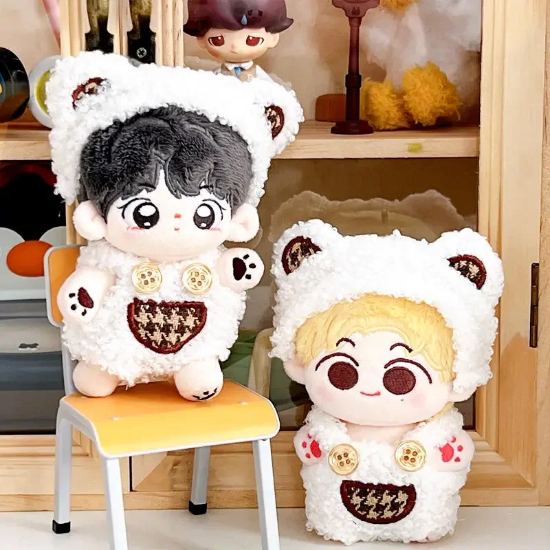 10cm baby clothes in stock, new cute teddy bear shoulder straps, jumpsuit changing 6