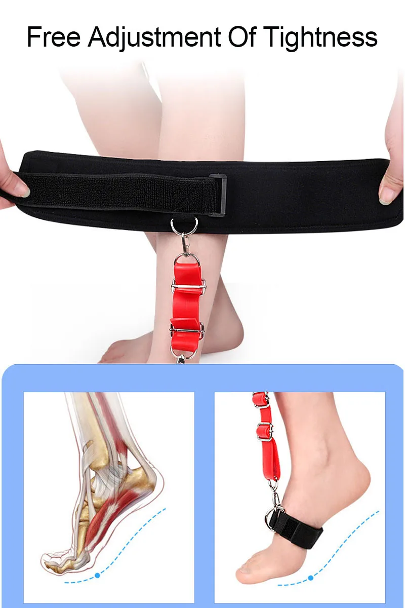 Adjustable Foot Support AFO Foot Drop Brace for Walking With Shoes Ankle Orthosis Support for Hemiplegia Stroke