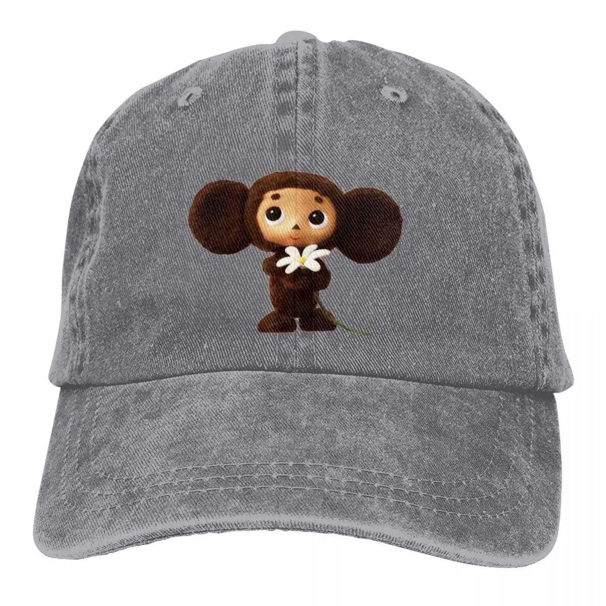 

Flower Baseball Caps Peaked Cap Cheburashka Cute Soviet Russian Cartoon Sun Shade Hats for Men Women