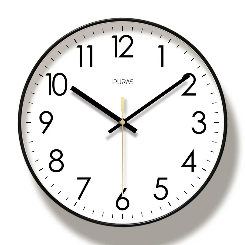 Simple digital clock With calendar wall clock quiet accurate travel time living room household wall hanging quartz clock 6514 3
