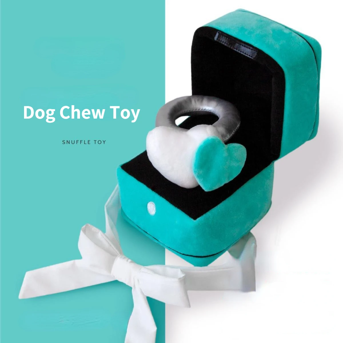 Ring Box Plush Toy Pet Dog Chew Toy Sounds Love Diamond Ring Case