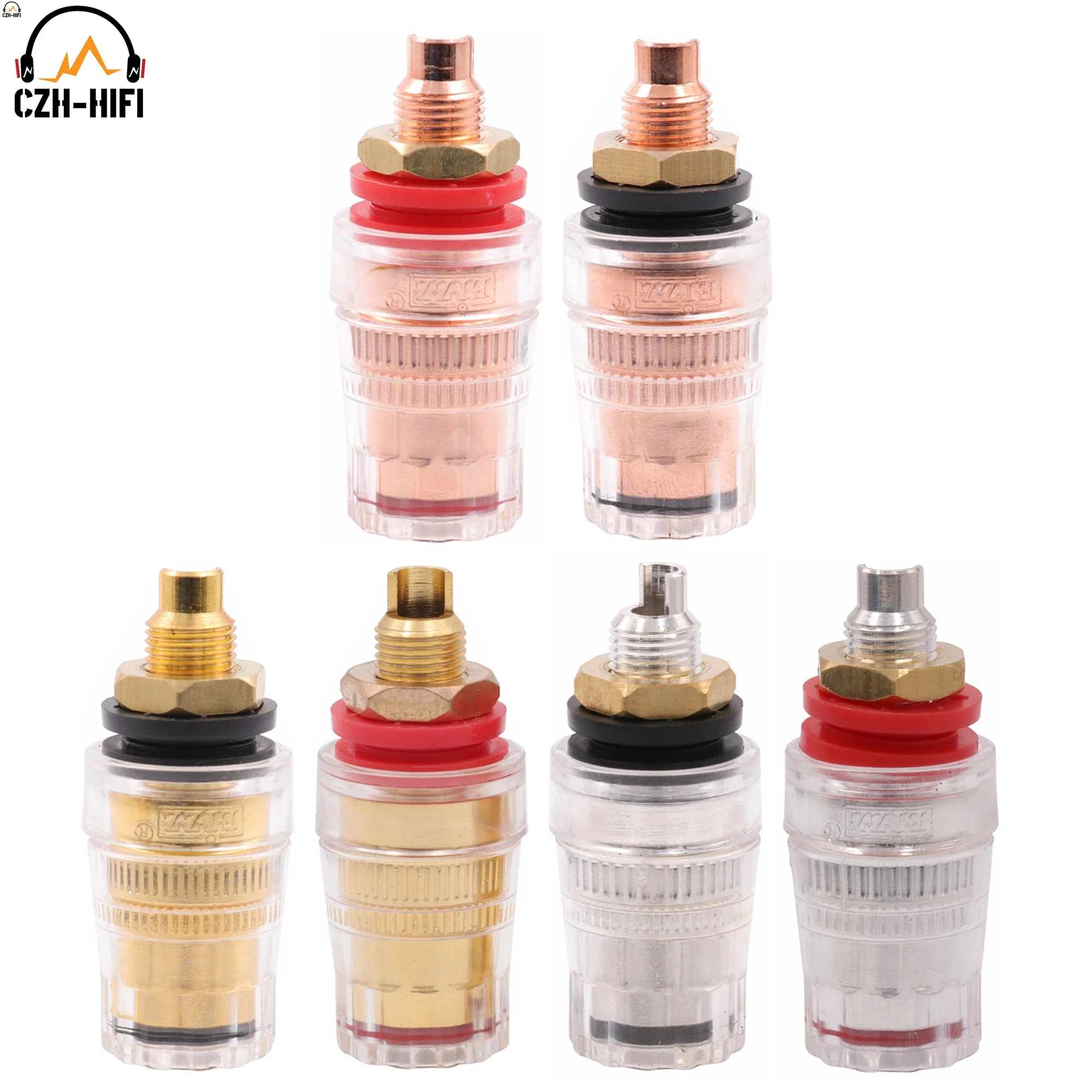 EIZZHi-EndPureCopper5WaysSpeakerTerminalBananaJackConnectorAmplifierBindingPostAudioDIYKits-AliExpress44