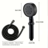Pressurized 5-position high-pressure hand shower with wall mount, shower super strong bath bomb and hose set 3
