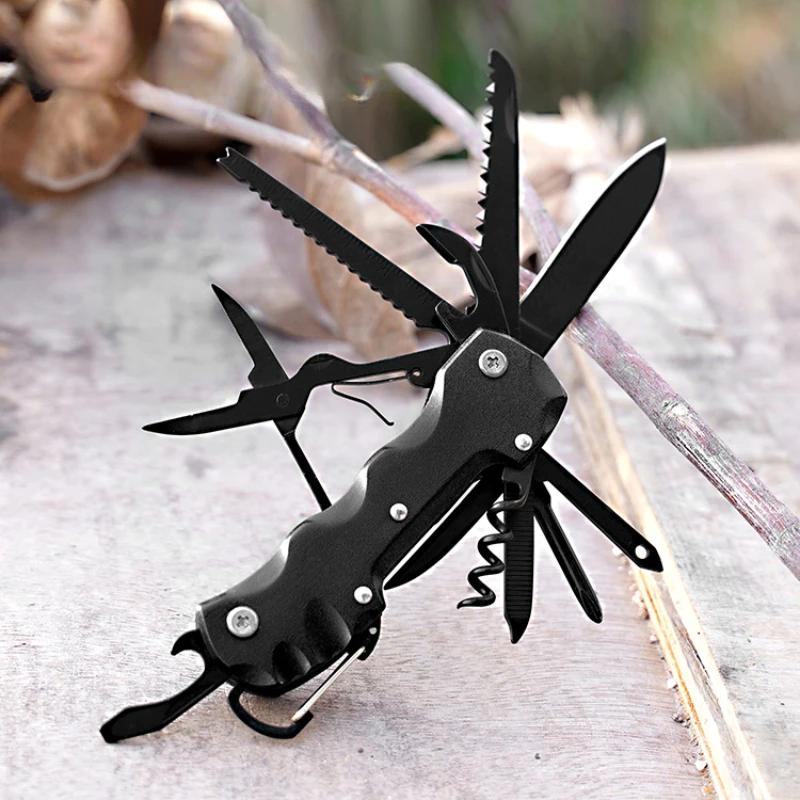 

New Outdoor Multifunctional Swiss Knife Camp Multitool Bottle Opener Folding Knife Portable Scissors Military Fold Pocket Knife