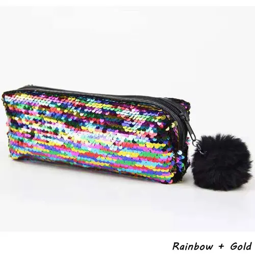 Borsa per il trucco con paillettes glitterate per donna e uomo