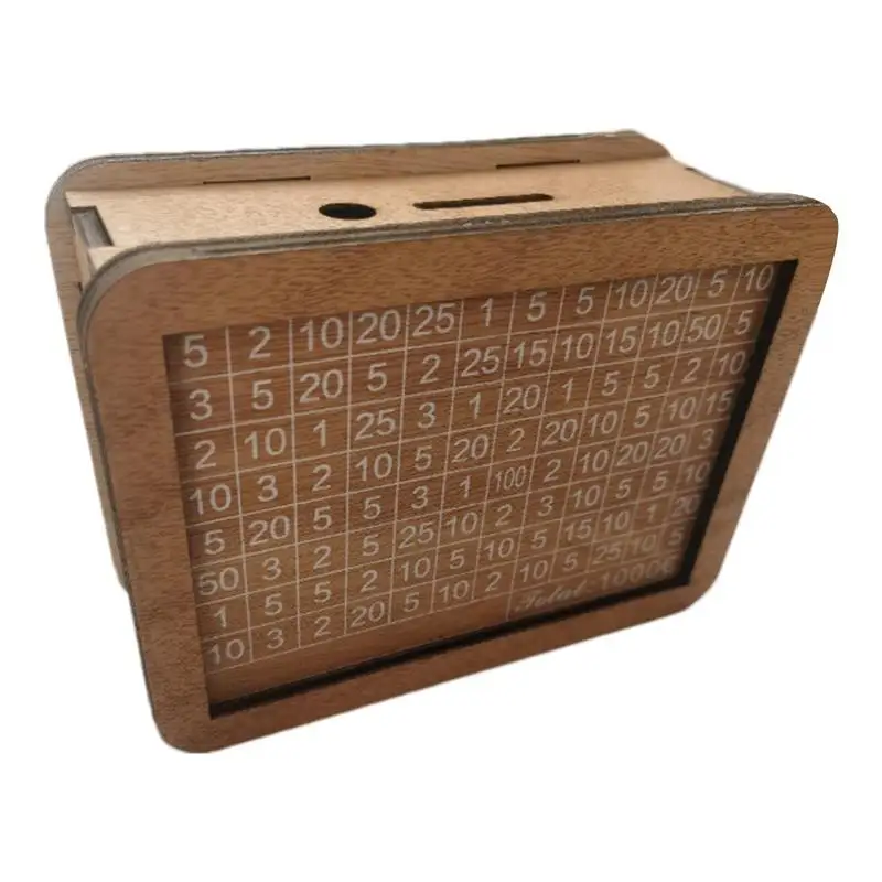 MoneyBoxWithCounterWoodenAdultPiggyMoneyBankDecorativeBox