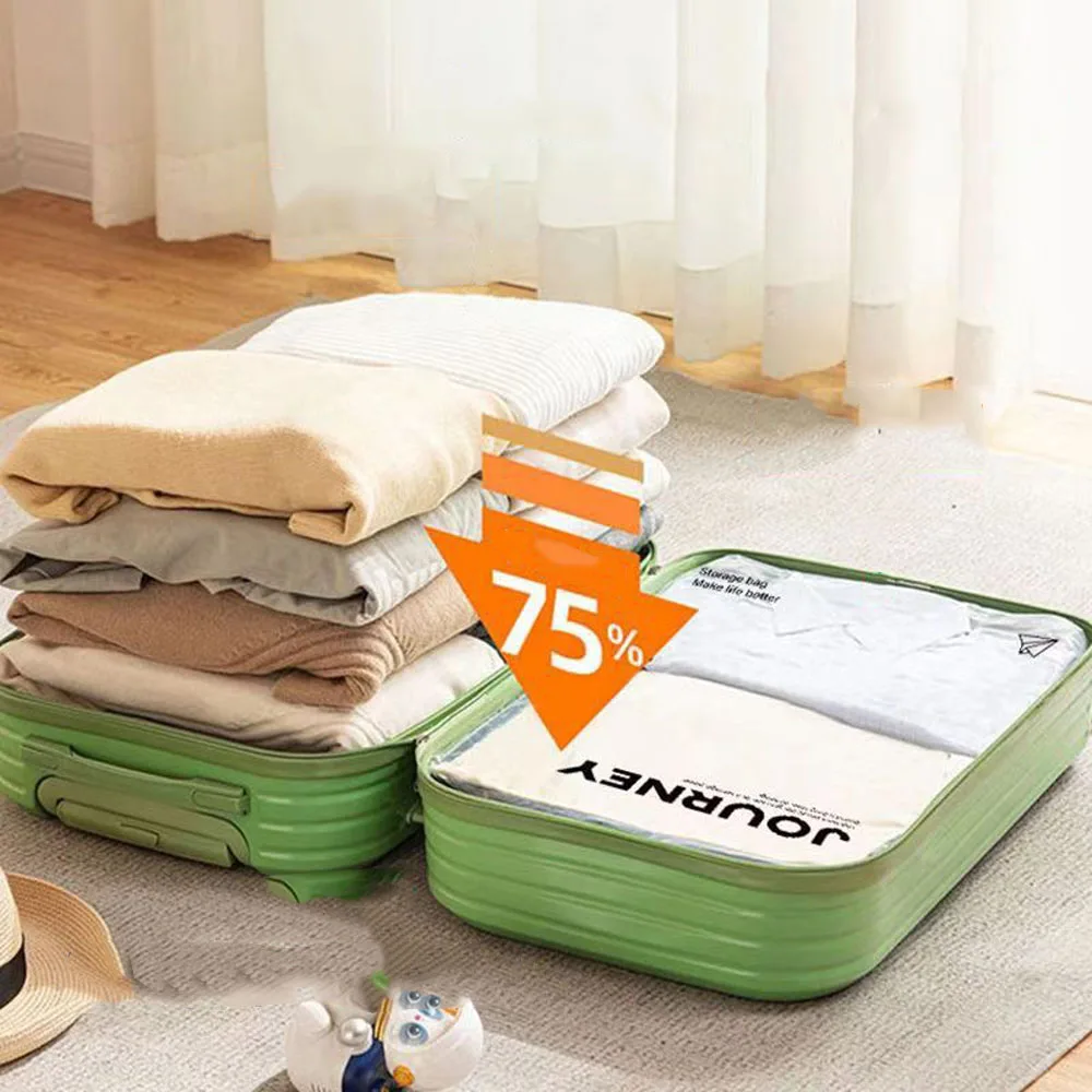 Hand Roll Compression Bags For Clothes And Blankets Vacuum Storage Bag For Non Pumping Sealed Bag Travel Storage 2