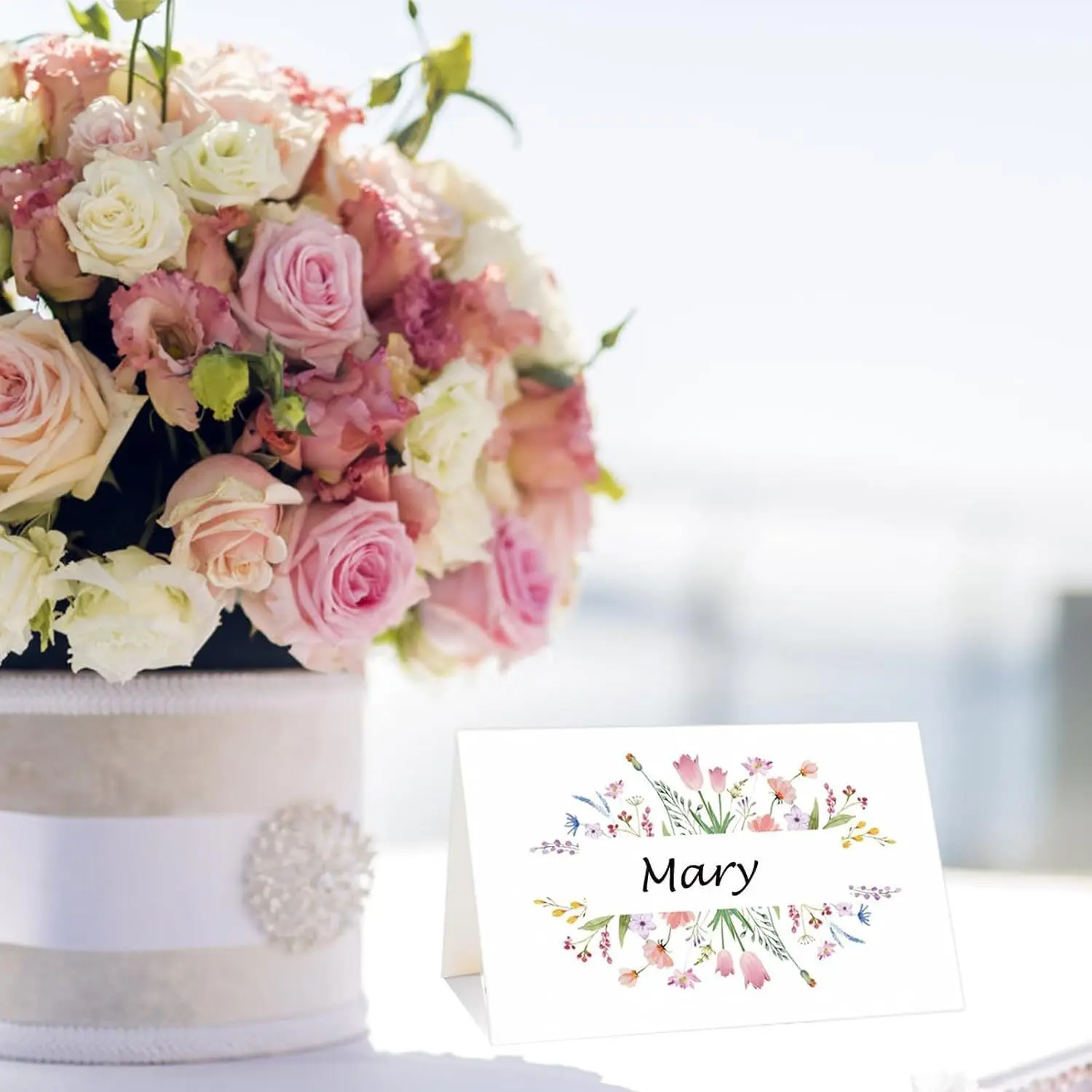 20/50/100 Stück Blumen-Pflanzen-Tischkarten für Hochzeiten, Bankette, Geburtstage, Klassenkameraden-Partys und Kindersitzplatzkarten – Detail 8