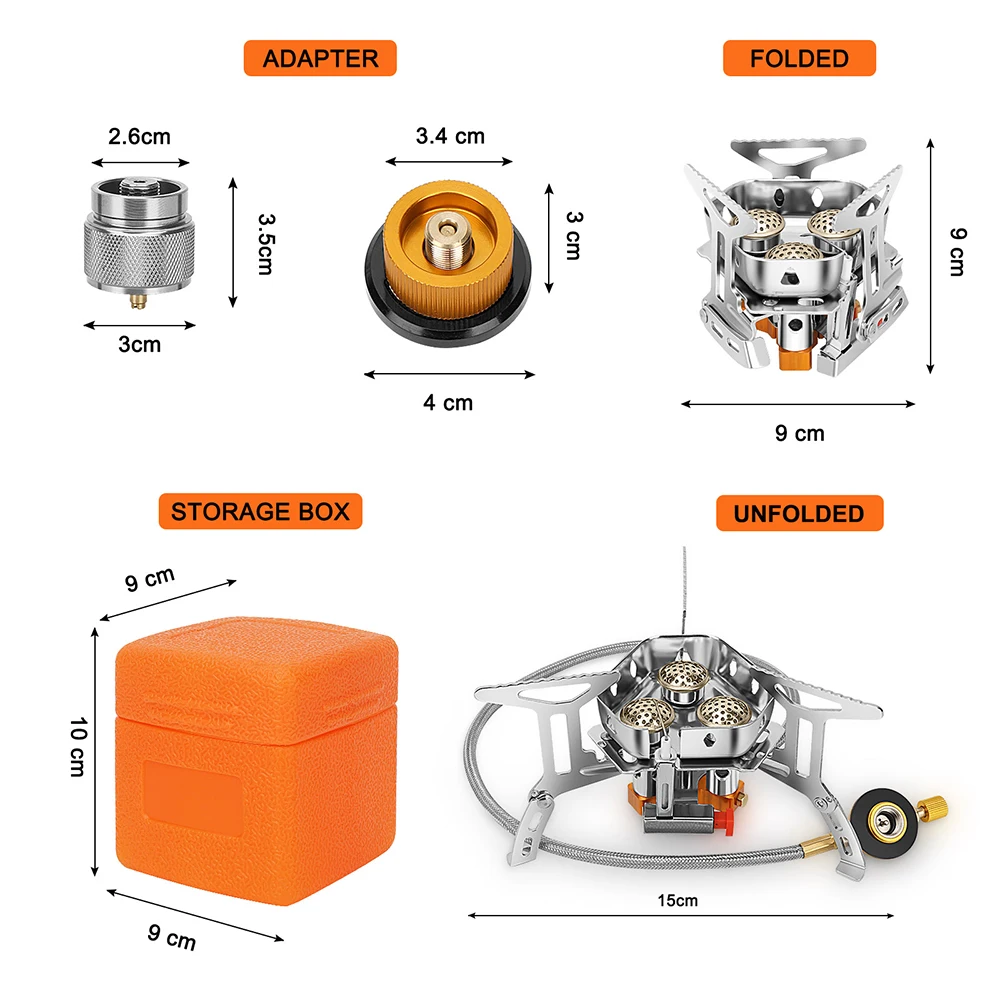 Camping Stove Portable Outdoor Stove Burner Gas Burner Mini Windproof Camp  Stove for Garden Bbq Tourism Supplies Cooking - AliExpress