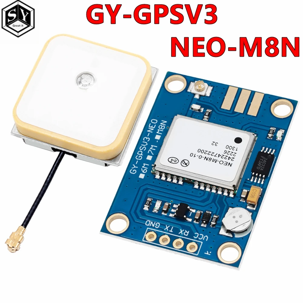 Module GPS NEO-M9N M8N M7N M6N pour drone FPV navigation, installé sur un châssis de drone