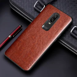 Luxurious PU Leather Business Phone Case with Solid Color Design for Oneplus 8T (Brown)