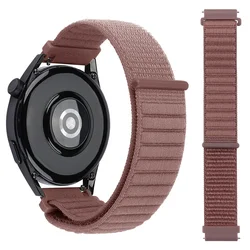 Nylon Loop Strap for Smartwatch - Adjustable 20mm/22mm Watchband (Smoke purple)