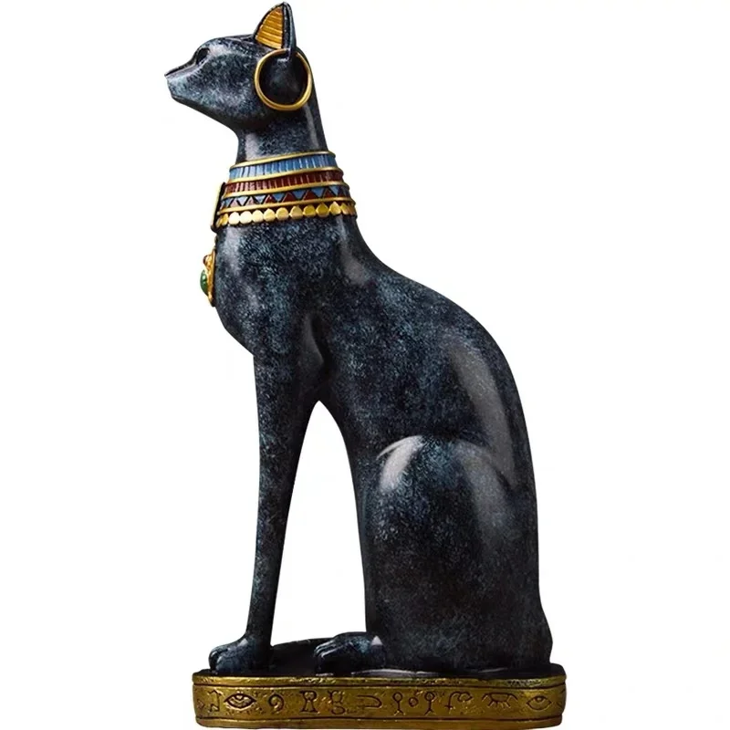 

MGT-Egyptian Lucky Cat Guardian Decoration, Nordic Living Room, Study Craft Sculpture, New Home Gift