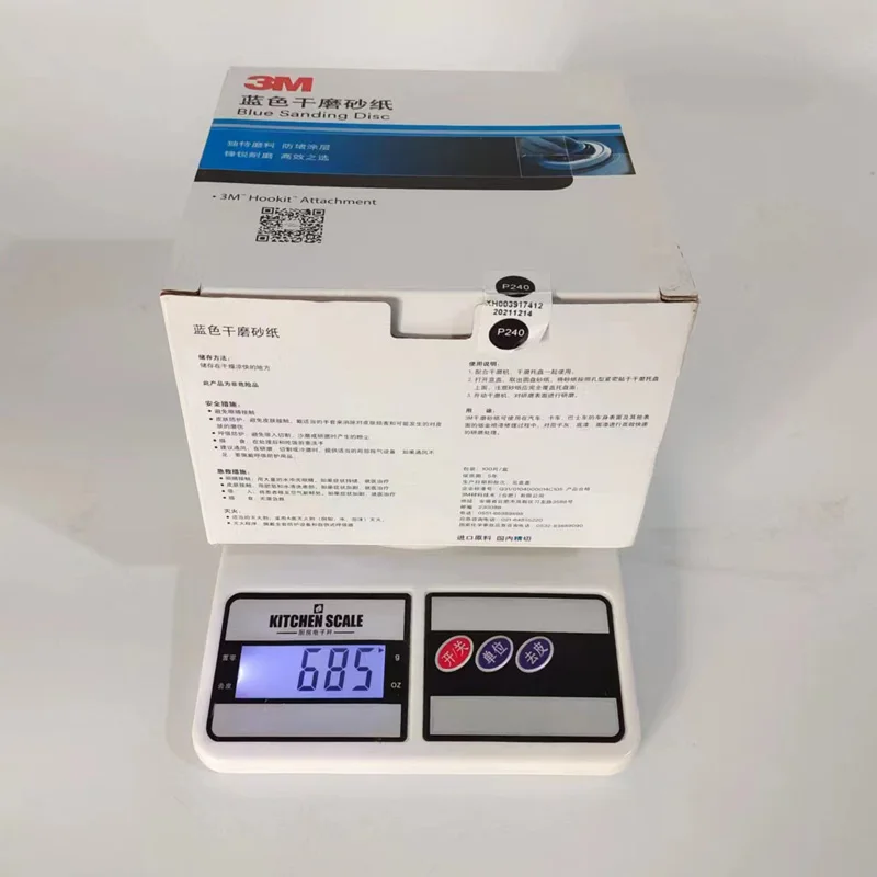 3M 블루 샤프 드라이 사포 10개 6인치 다공성 블루 플로킹 샌딩 시트 자동차 퍼티 연삭 및 연마