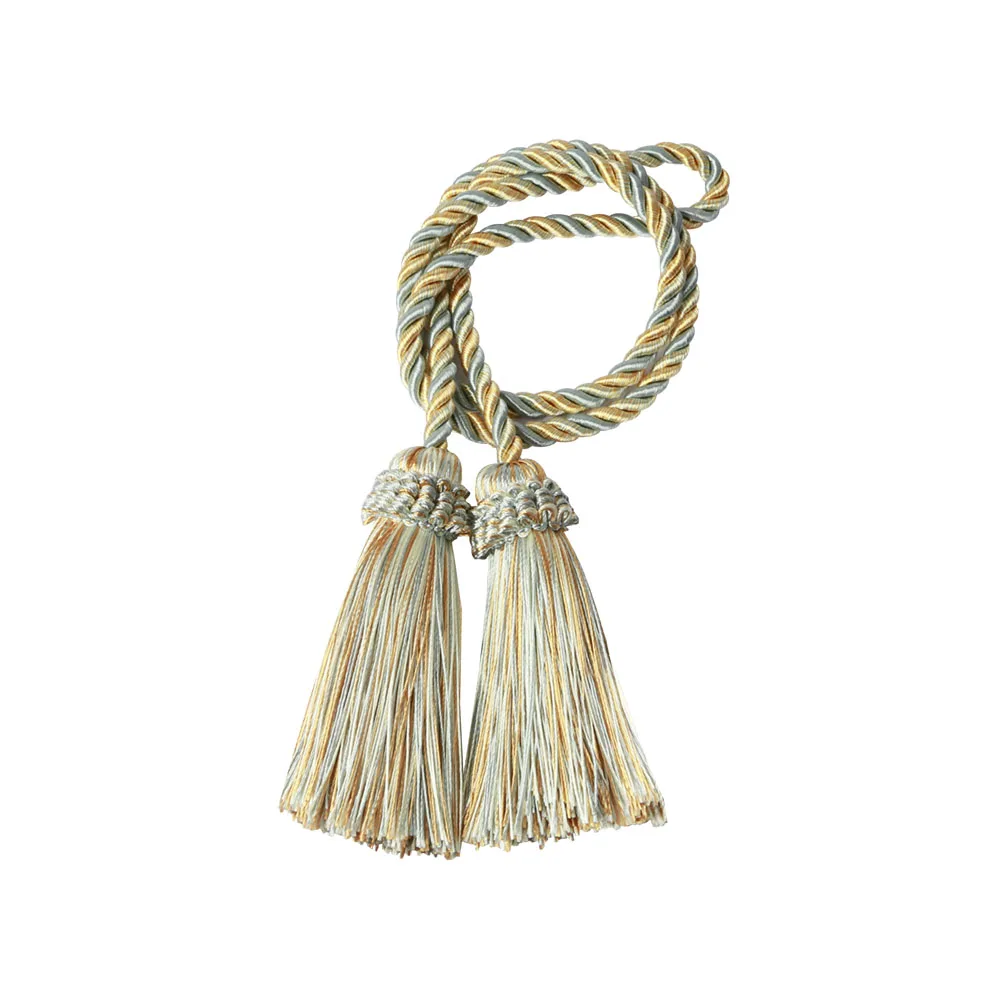 Description Picture 5 of item1Pc Tassel Tieback Curtain Holder Buckle Rope Polyester Handmade Hanging Ball Fringe Decoration For for Livingroom Accessory