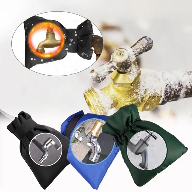 ปลอกหุ้มก๊อกน้ำกันน้ำสำหรับฤดูหนาว ป้องกันน้ำแข็งเกาะ ป้องกันการเสียหายของท่อในสวน 1