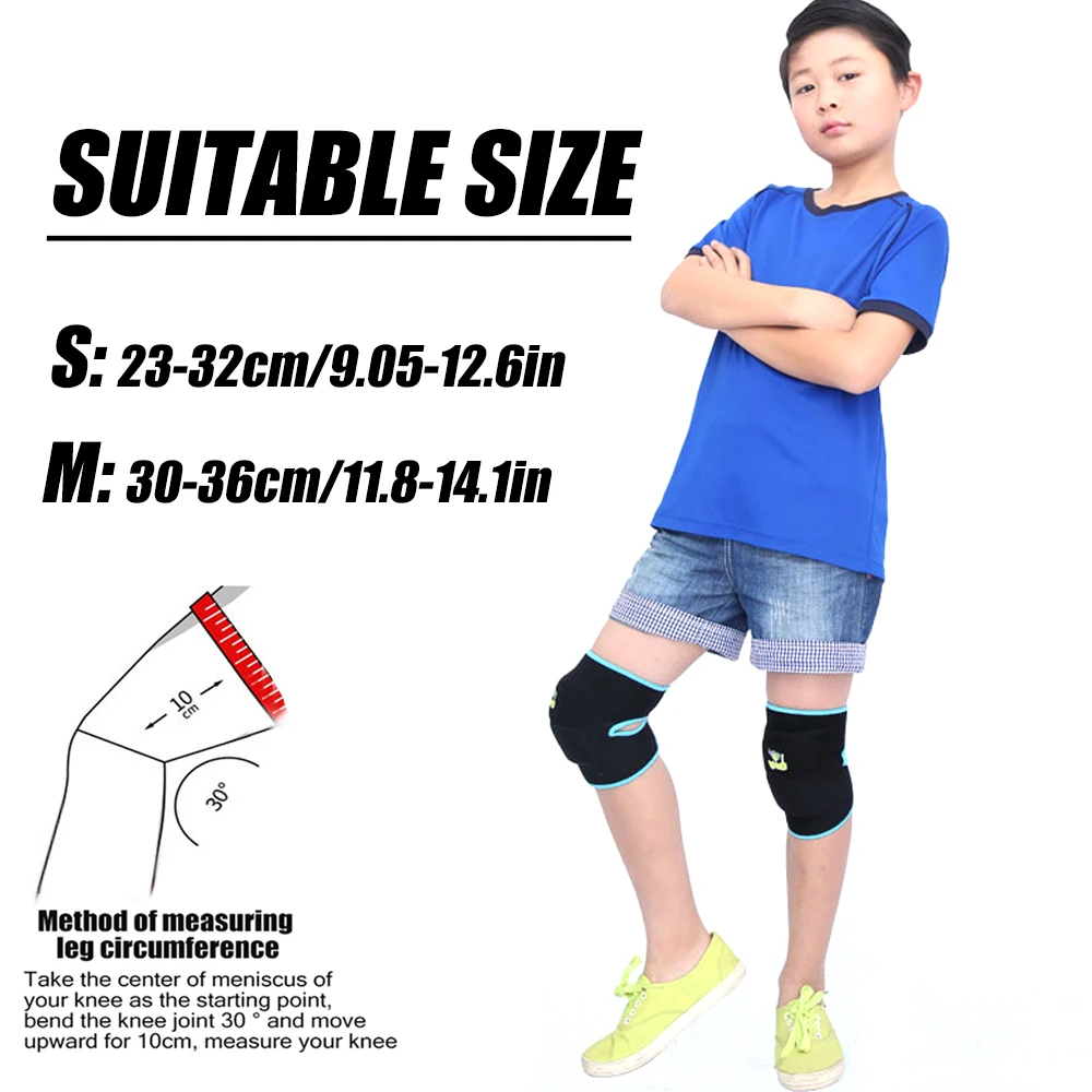 Knee Pad 1Pair Kids Soft Knee Pads for Gym Yoga Workout Training Football Volleyball Dance Skating Basketball Sports Protector Work Gear