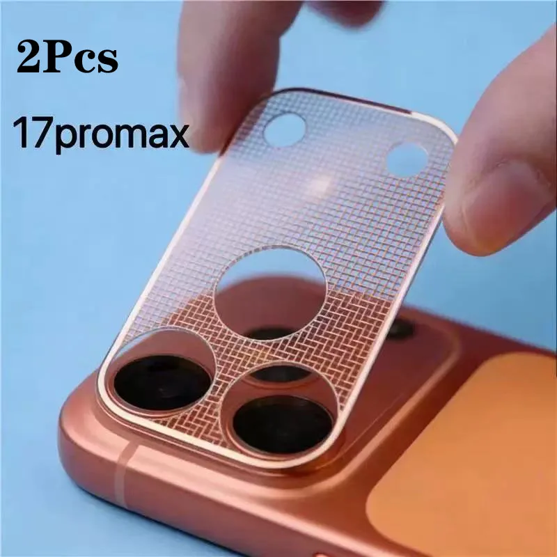 2 Pezzi Protezione Lente Fotocamera Premium AR HD per iPhone 17 Pro 17 Pro Max 17PRO, Pellicola Protettiva Anello Posteriore in Rete Metallica a Copertura Totale - immagine 5