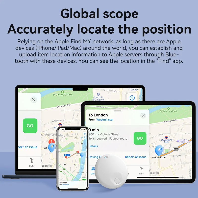 N Tag Smart Mini Tracker For Kids Pets Work For Apple "Find My" APP GPS Global Positioning Anti Loss Track Keys Wallet