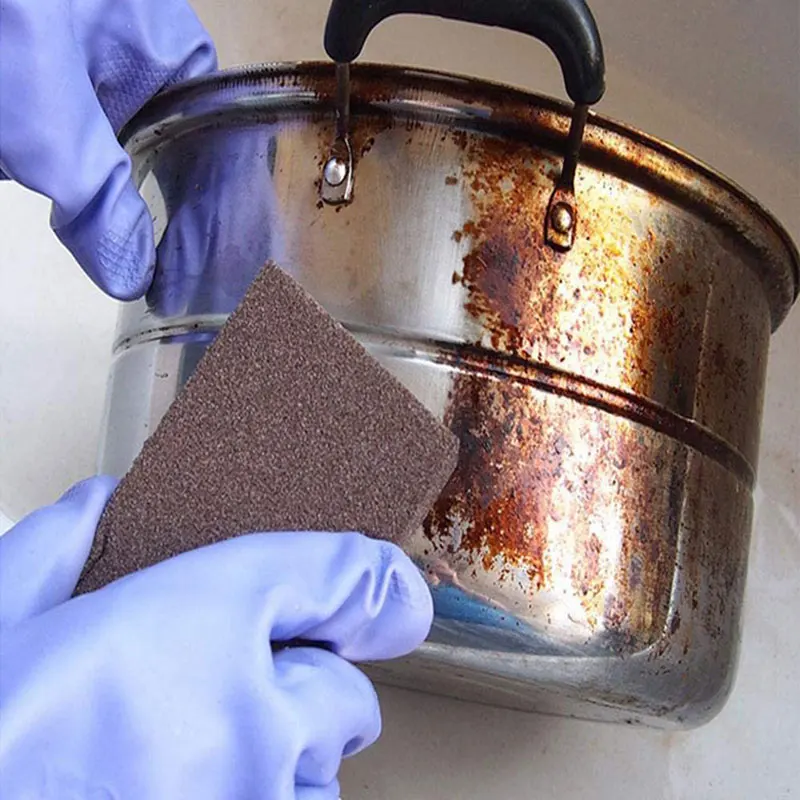 1/2/4Pcs Magic Sponge Eraser Kitchen Cooktop Carborundum Rust Remover Cleaning Brush Dish Pot Descaling Sponge Clean Tools 4