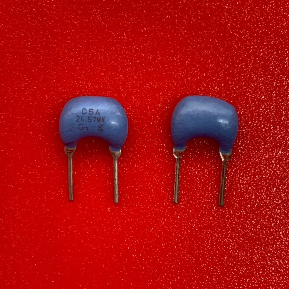 Murata ceramic crystal oscillator CSALA24M5X55-BO CSA24.57MXZ 24.57MHZ straight plug 2 feet 50PCS