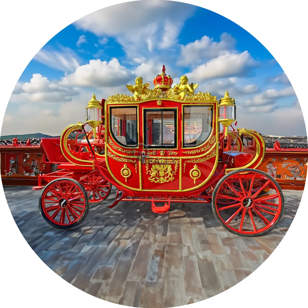 2023 Double Row Electric Horse Carriage For Wedding Photography Sightseeing Carriage Royal Horse Cars Trailer train model 1 160 n type tee sightseeing carriage two sections db fourth generation 18712 electric toy train