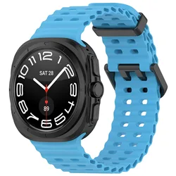 Marine Band Sport Silicone Bracelet for Watch 47mm - Ultra Accessories (Sky blue)