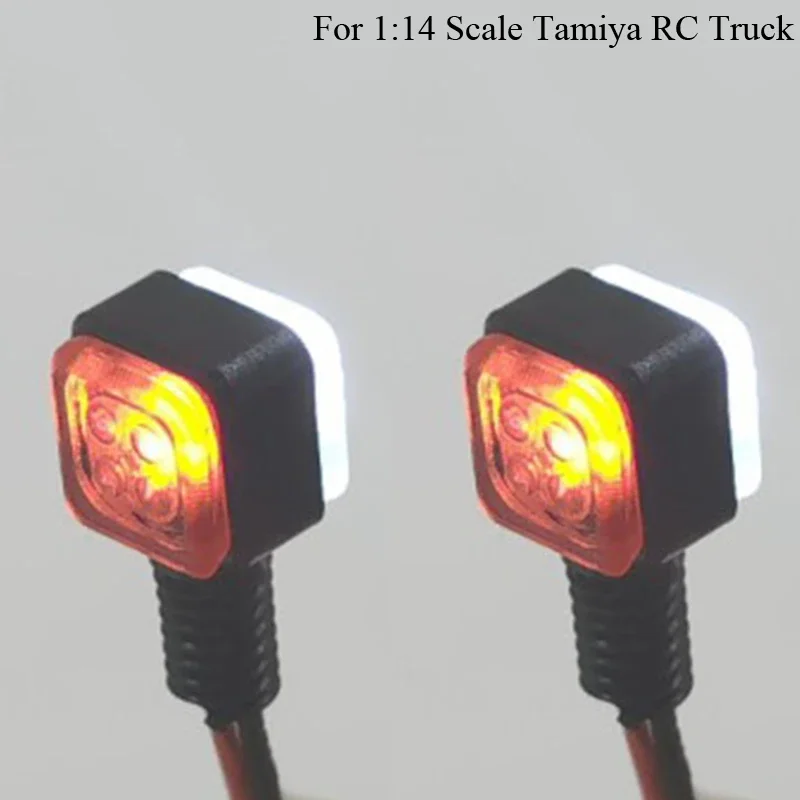 

2 шт. Светодиодный Маркер, контурный светильник, металлический кронштейн для 1/14 Tamiya RC, грузовик, прицеп, самосвал Scania R620 Actros Volvo MAN, запчасти «сделай сам»