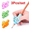 3pcs Children Writing Pencil Pen Holder Kids Learning Practise Silicone Pen Aid Grip Posture Correction Device for Students 1
