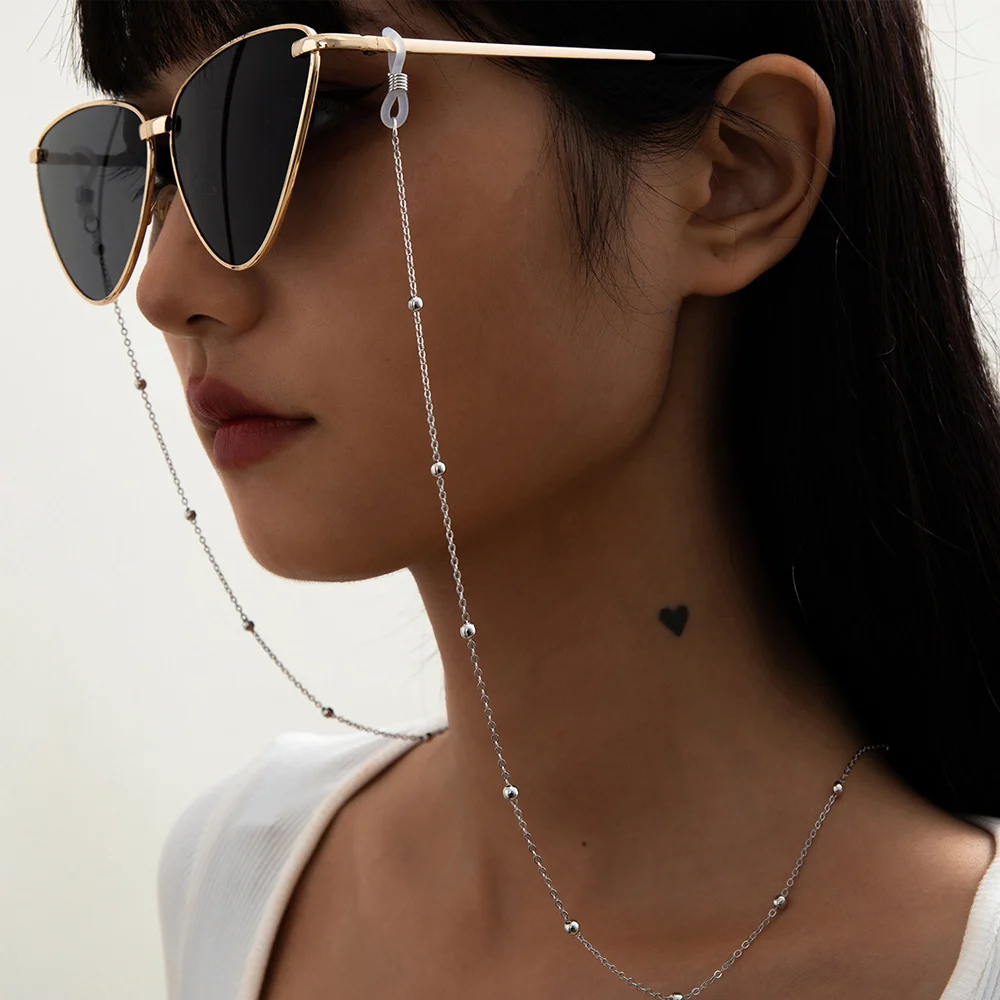 Glasses Chain Beaded Daisy Flower Beads Hangs Mask Strap Handmade Necklace Sunglasses Lanyard for Women