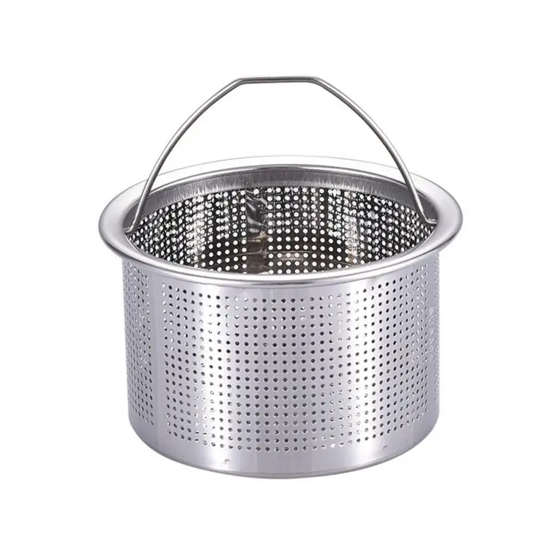 Kitchen Sink Filter Plug Filter Mesh Dense Hole 304 Stainless SteelBasin Sink Drain Basket With Handle Drain Accessories