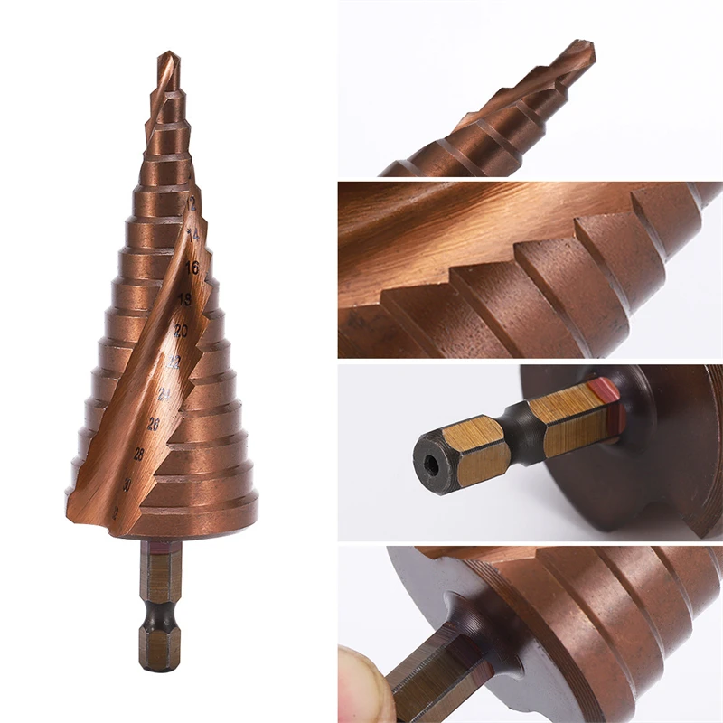 Level 5/9 M35 Cobalt Step Drill Bit HSS-CO High Speed Steel Cone Metal Drill Bit Tool Hole Cutter For Stainless Steel