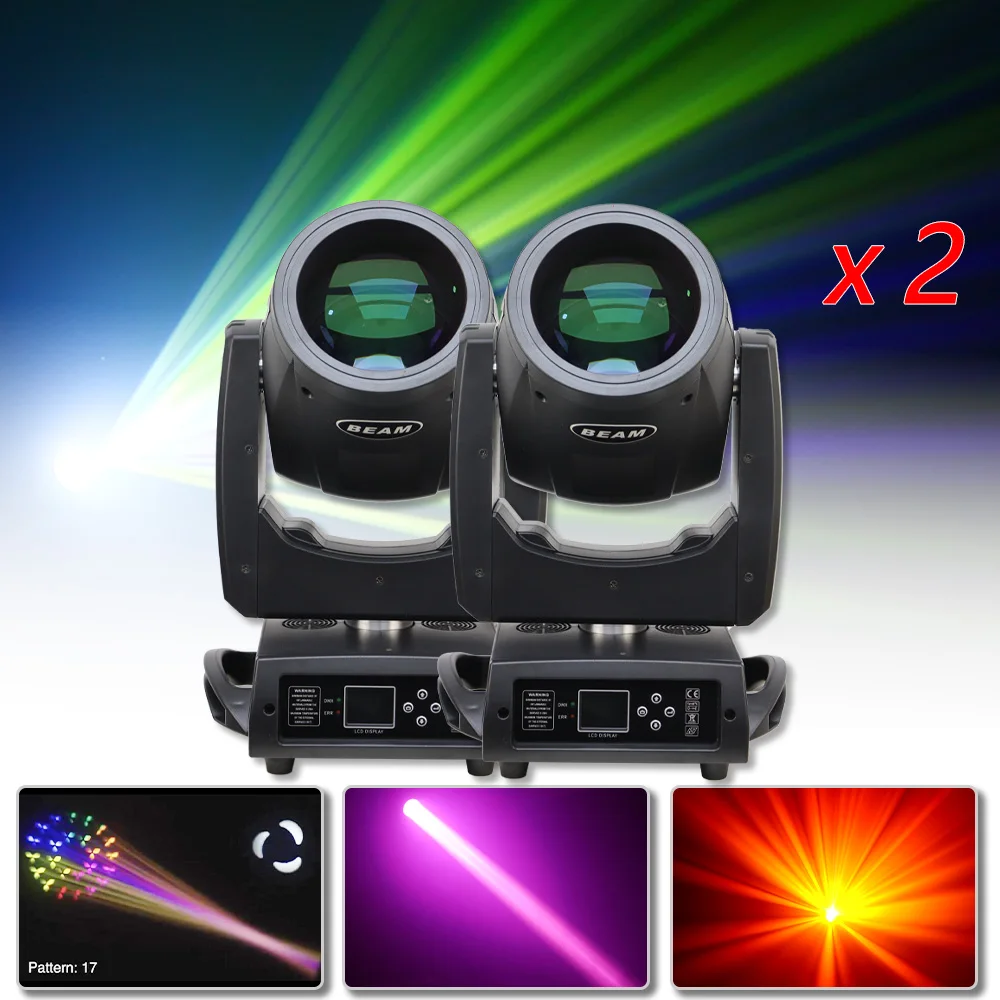2 Pz/Lotto 230W 7R Led Stage Moving Head Lights Beam Zoom Spot Strobe Per Dj Disco Wedding Party Decoration Bar Club Lighting