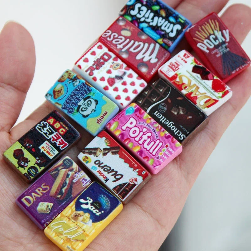 1/6 Miniature Dollhouse Snack Mini Chocolate Bean Model Food for BJD Doll Kitchen Accessories Toys for Girl 4